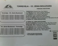 Bus timetable